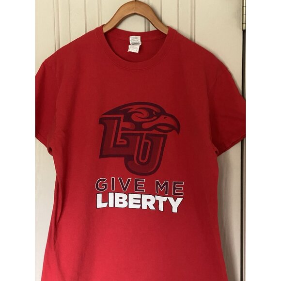 Liberty Flames Red S/S T-Shirt Men's Size L NCAA Give Me Liberty LU University - Picture 3 of 9